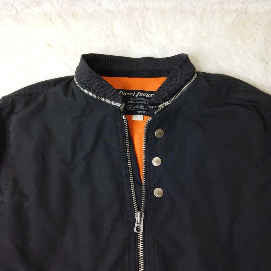 DIESEL MA-1 ボンバージャケット L 黒 00s Y2K TALON