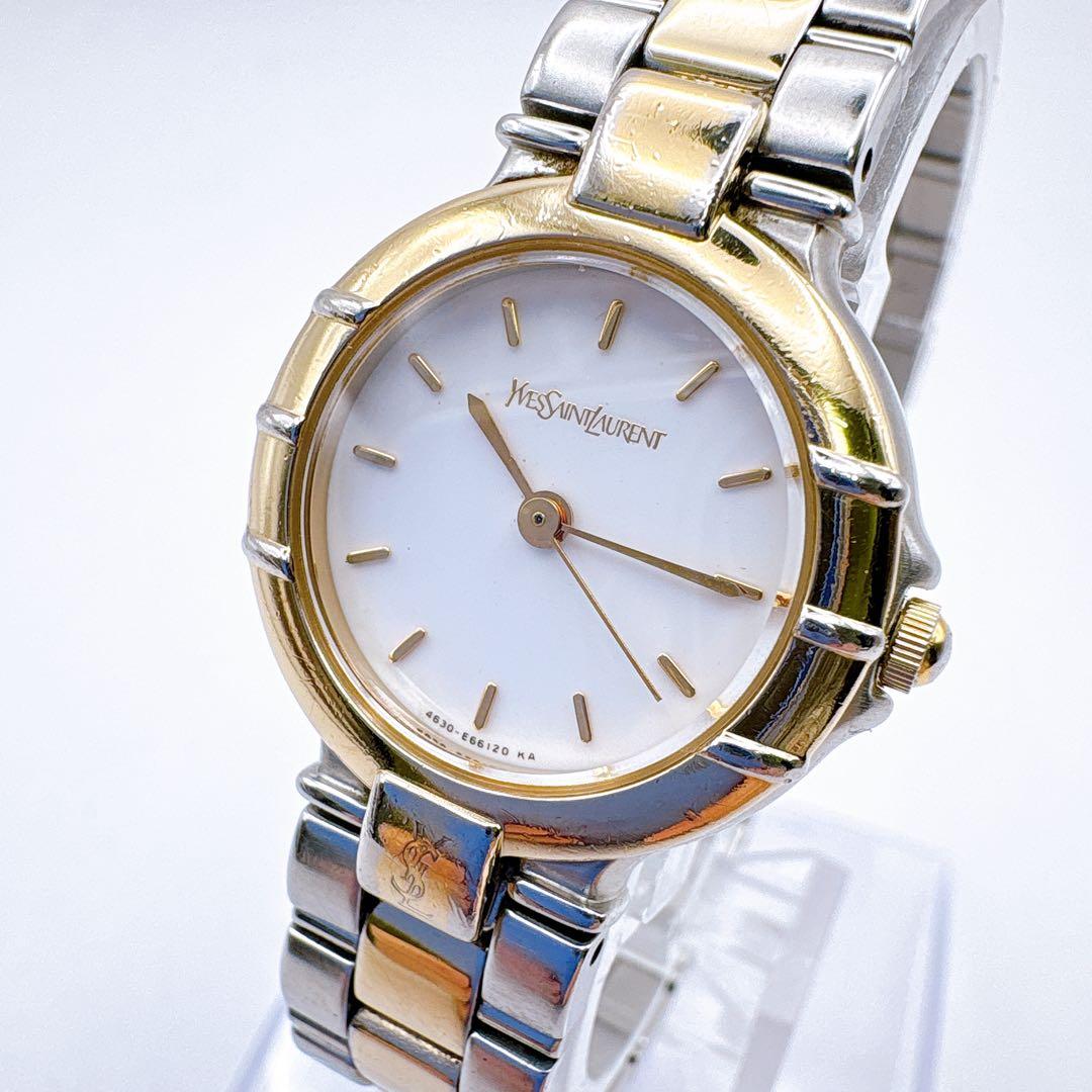 稼働品 Yves Saint Laurent 腕時計 クォーツ ゴールド