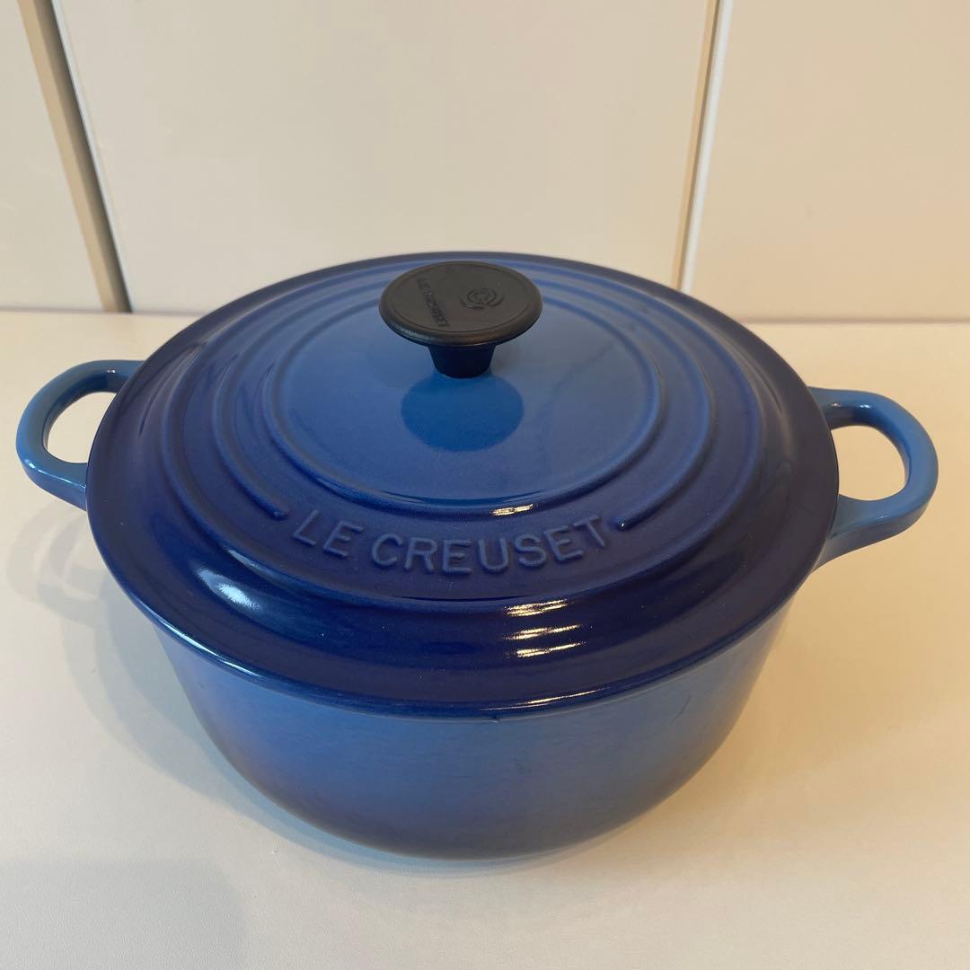 数回使用⭕️美品⭕️ココット ロンド マルセイユブルー20cm