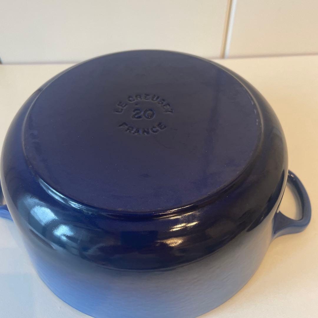 数回使用⭕️美品⭕️ココット ロンド マルセイユブルー20cm