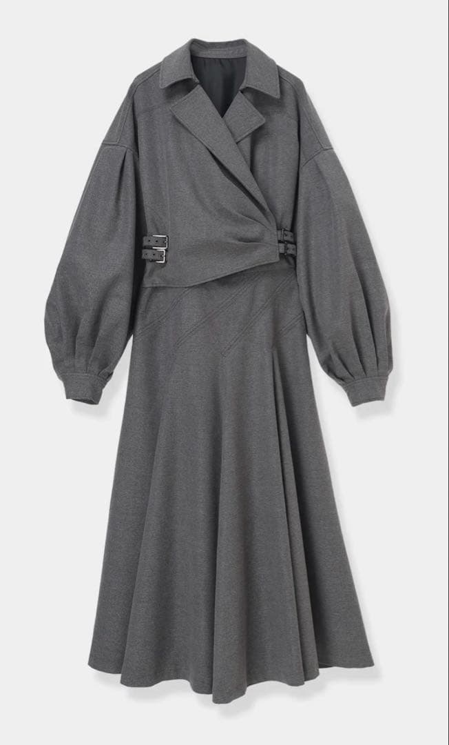 ローブブラン　新品　Asymmetric Side Buckle Dress