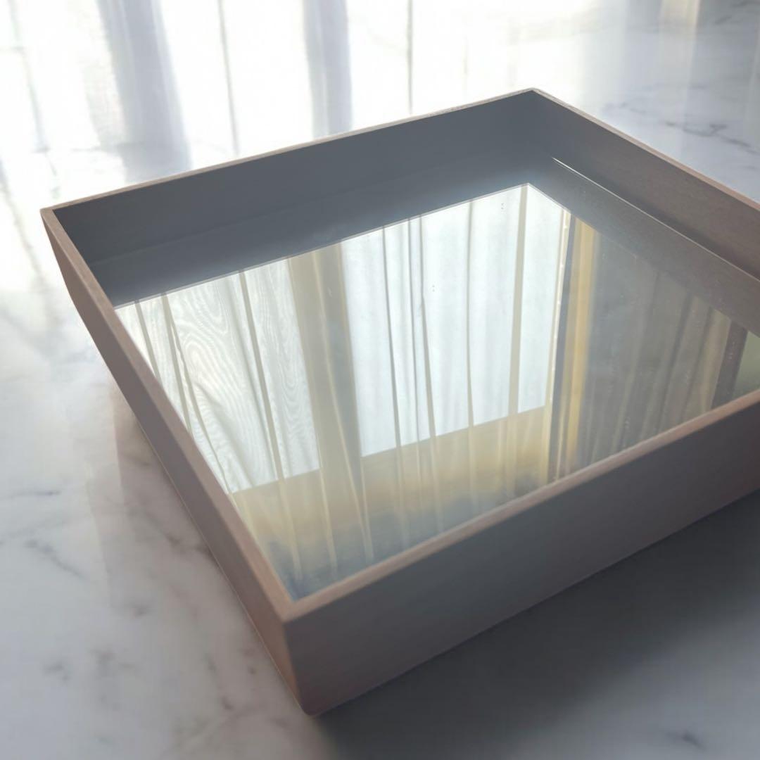 高野木工　壁掛けミラー　35×35