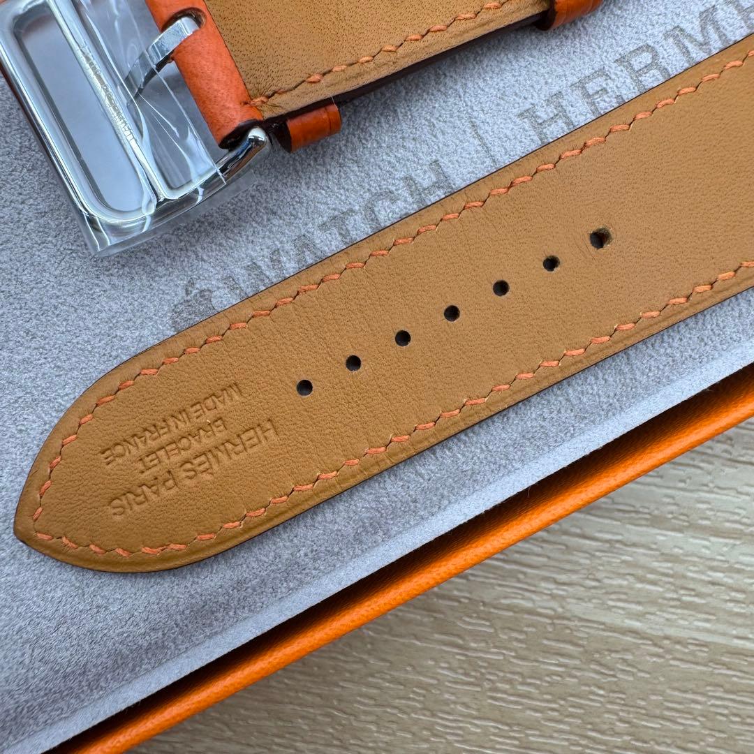 2205 Apple Watch エルメス　オレンジ　エプソン　フー　レザー
