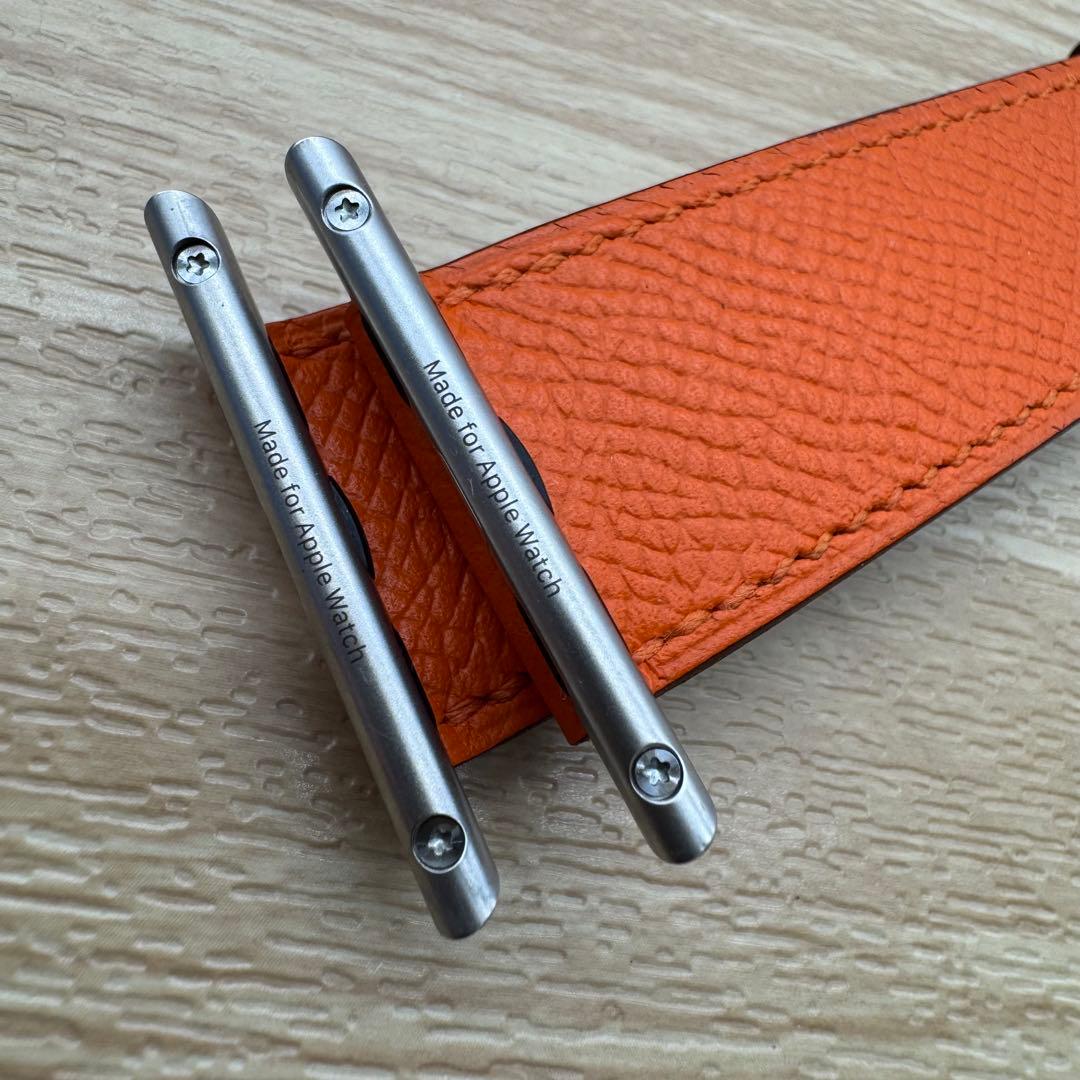 2205 Apple Watch エルメス　オレンジ　エプソン　フー　レザー