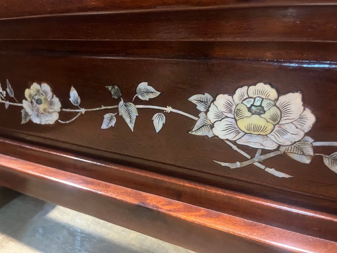 Yasu＊衝立 透かし彫り 螺鈿細工 唐木 間仕切り インテリア 紫檀楔