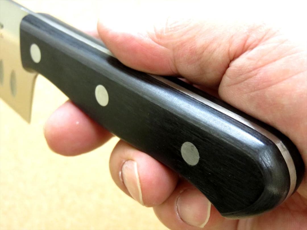 関の刃物 サーモン三徳包丁 170mm モリブデン ディンプル 両刃 万能包丁