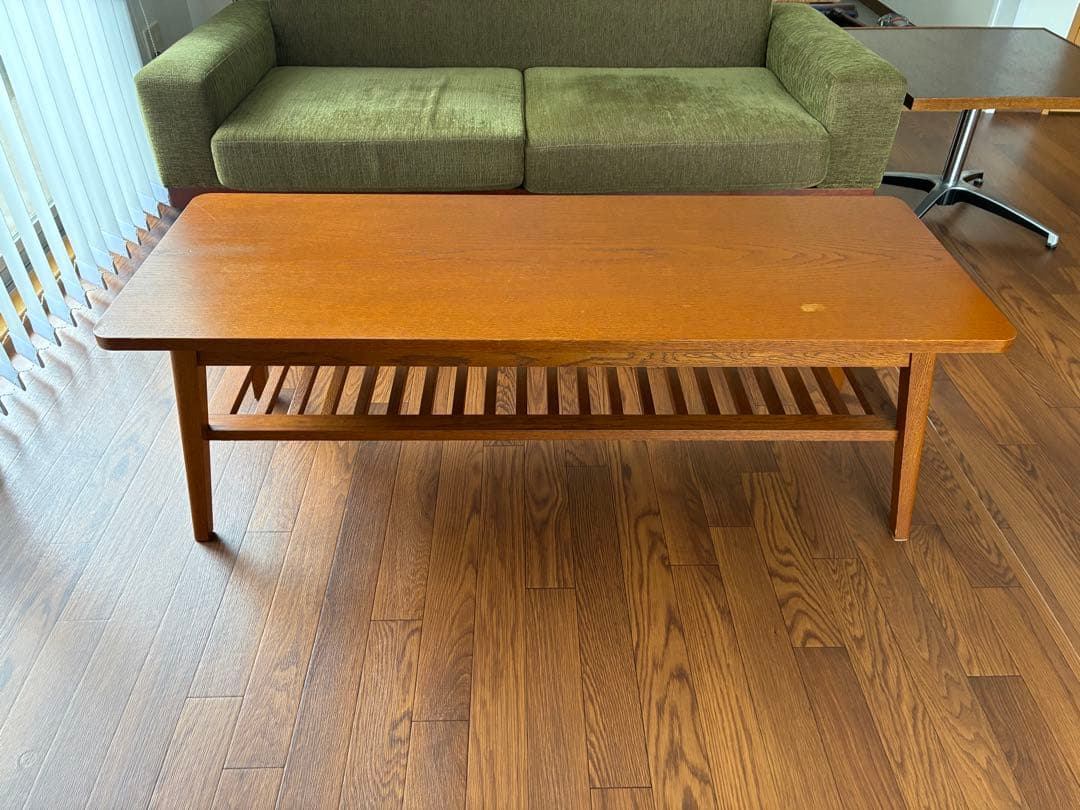 DH TEA TABLE WITH SHELF L ダークブラウン