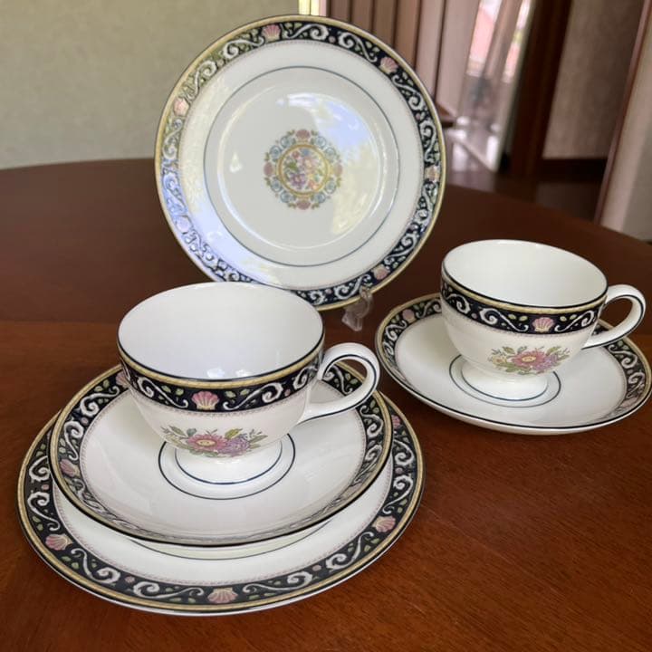 【美品】英国製　ウェッジウッド★ラニーミード★トリオ　ペア