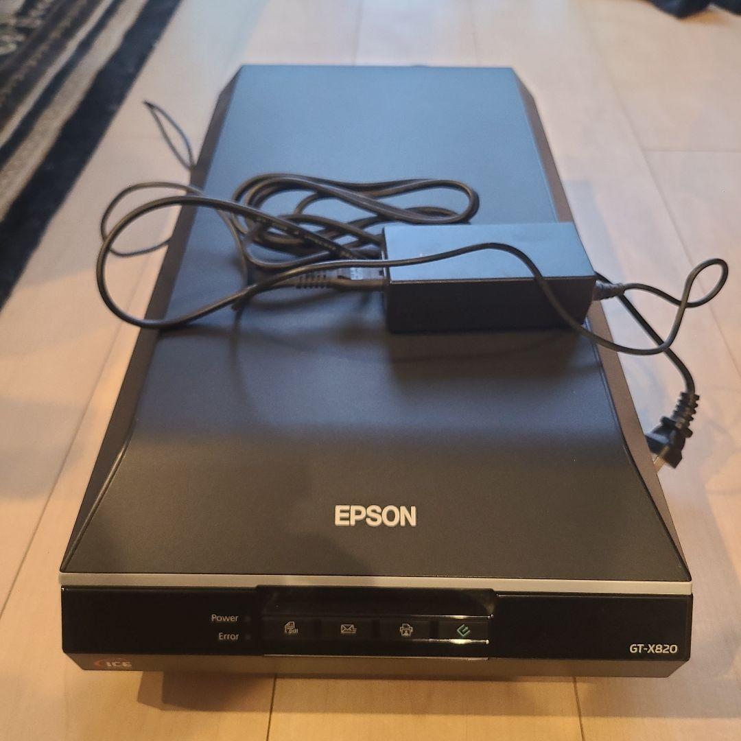 EPSON GT-X820 フラットベッドスキャナー ケーブル、純正アダプター付