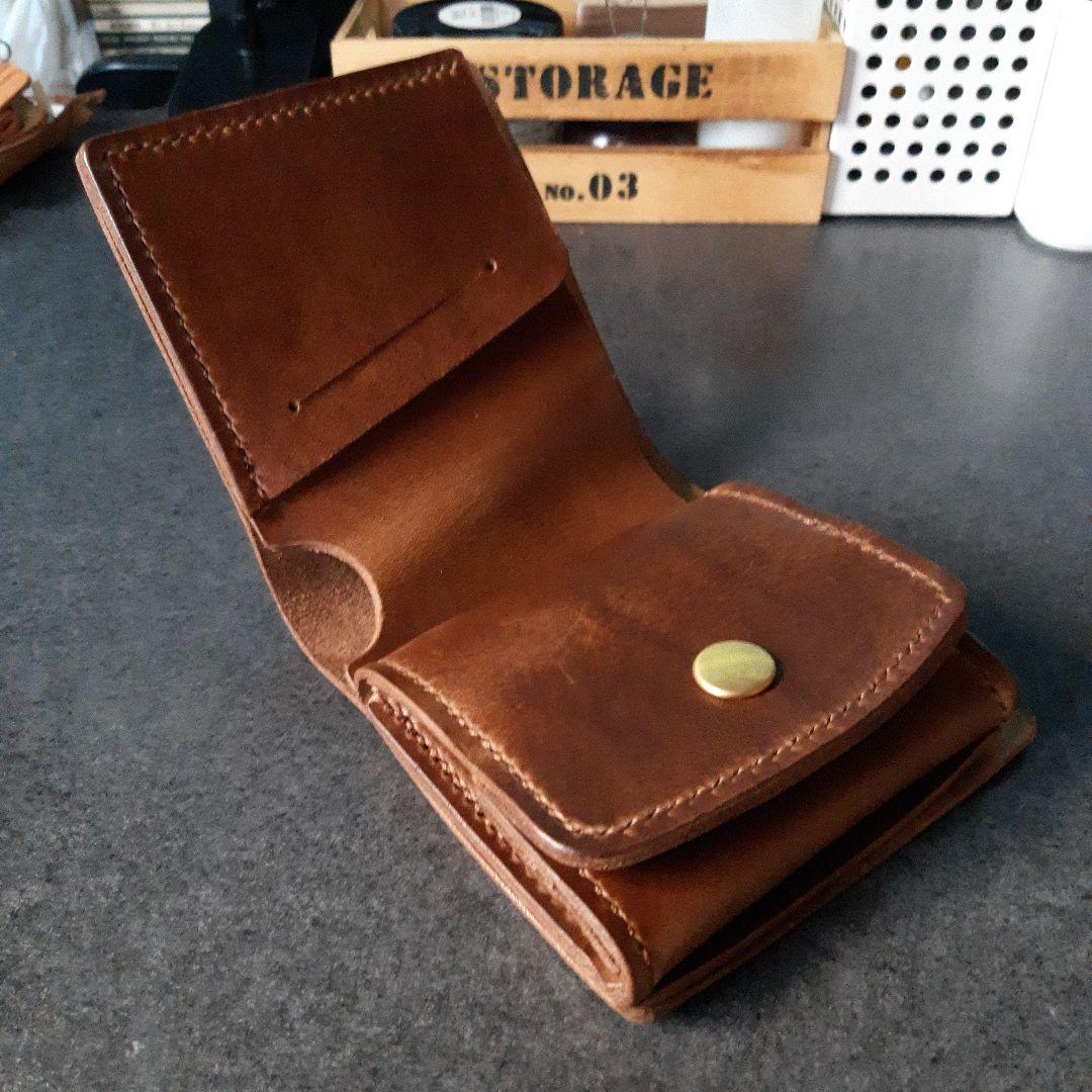 HORWEEN★クロムエクセル　二つ折り財布 ブラウン