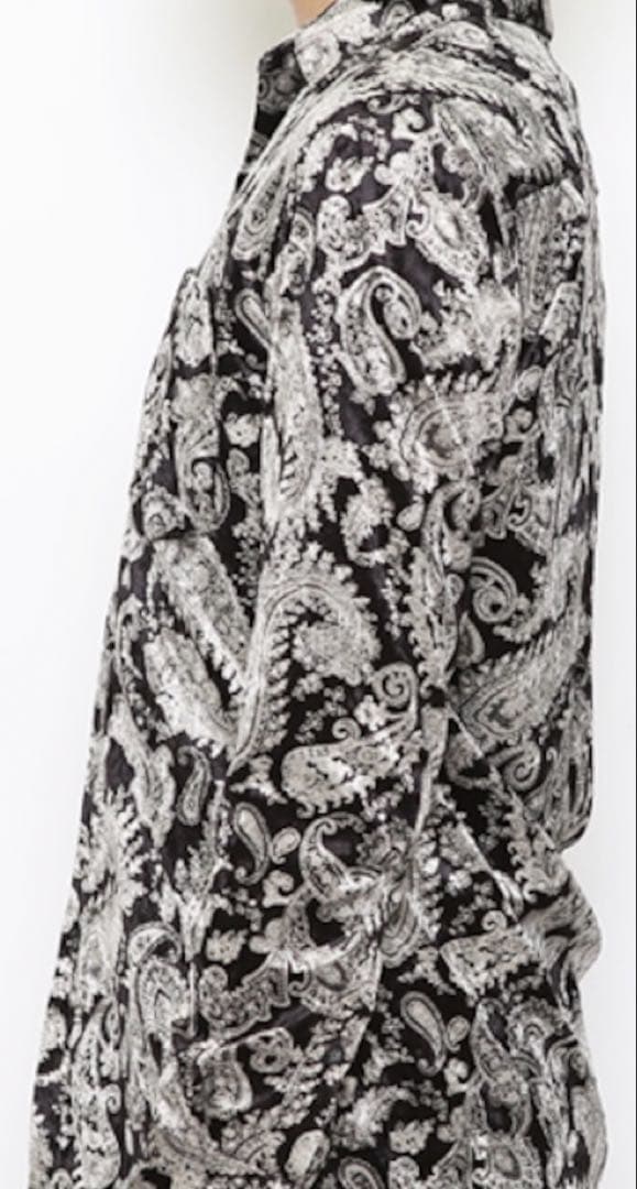 イマイアキノブ氏着 RG VELOUR SHIRT PAISLEY 新品BLA