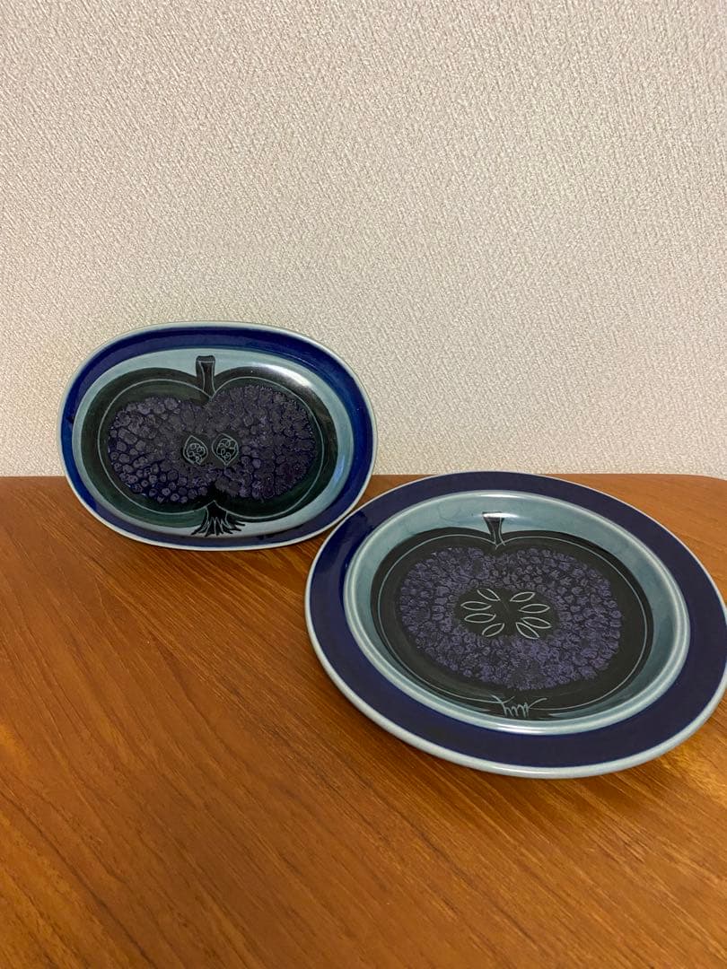 レア　アラビア　フラクタス　ブルー　プレート　蓋付きボンボニエール（菓子器）