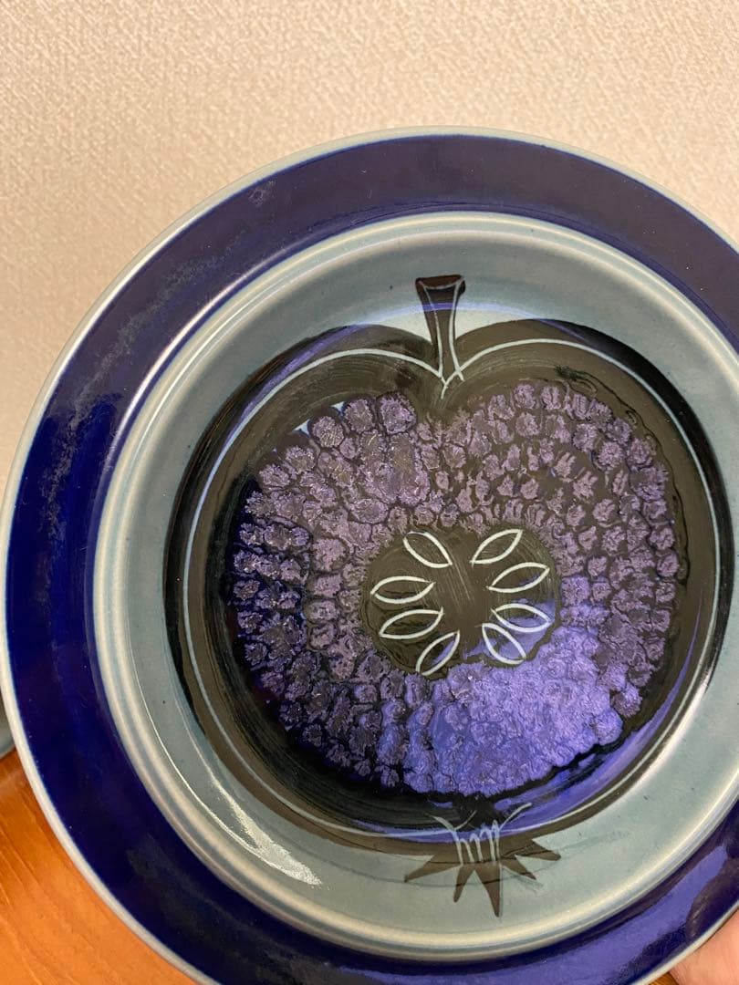 レア　アラビア　フラクタス　ブルー　プレート　蓋付きボンボニエール（菓子器）