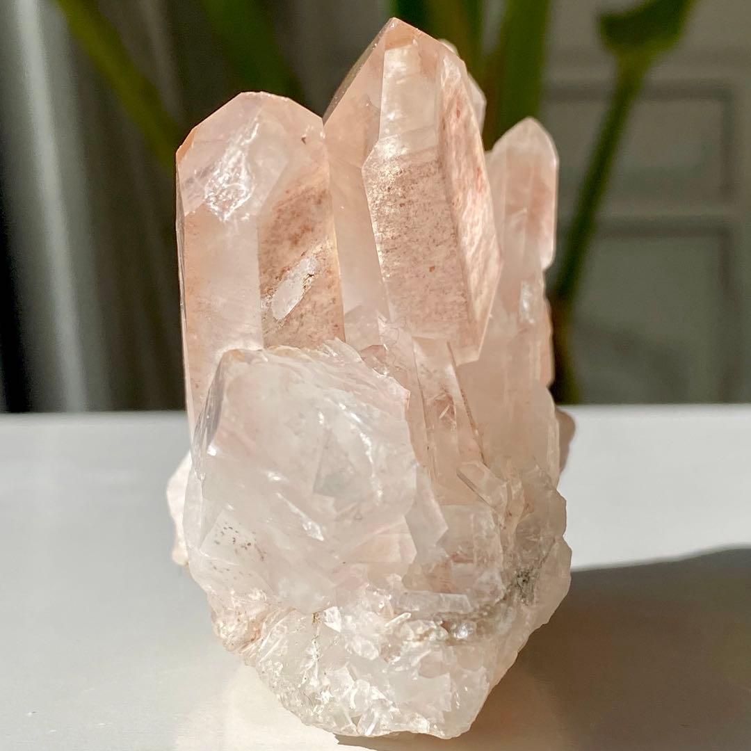 【 天然石 ピンク リチウム クォーツ クラスター 原石 ブラジル産 】