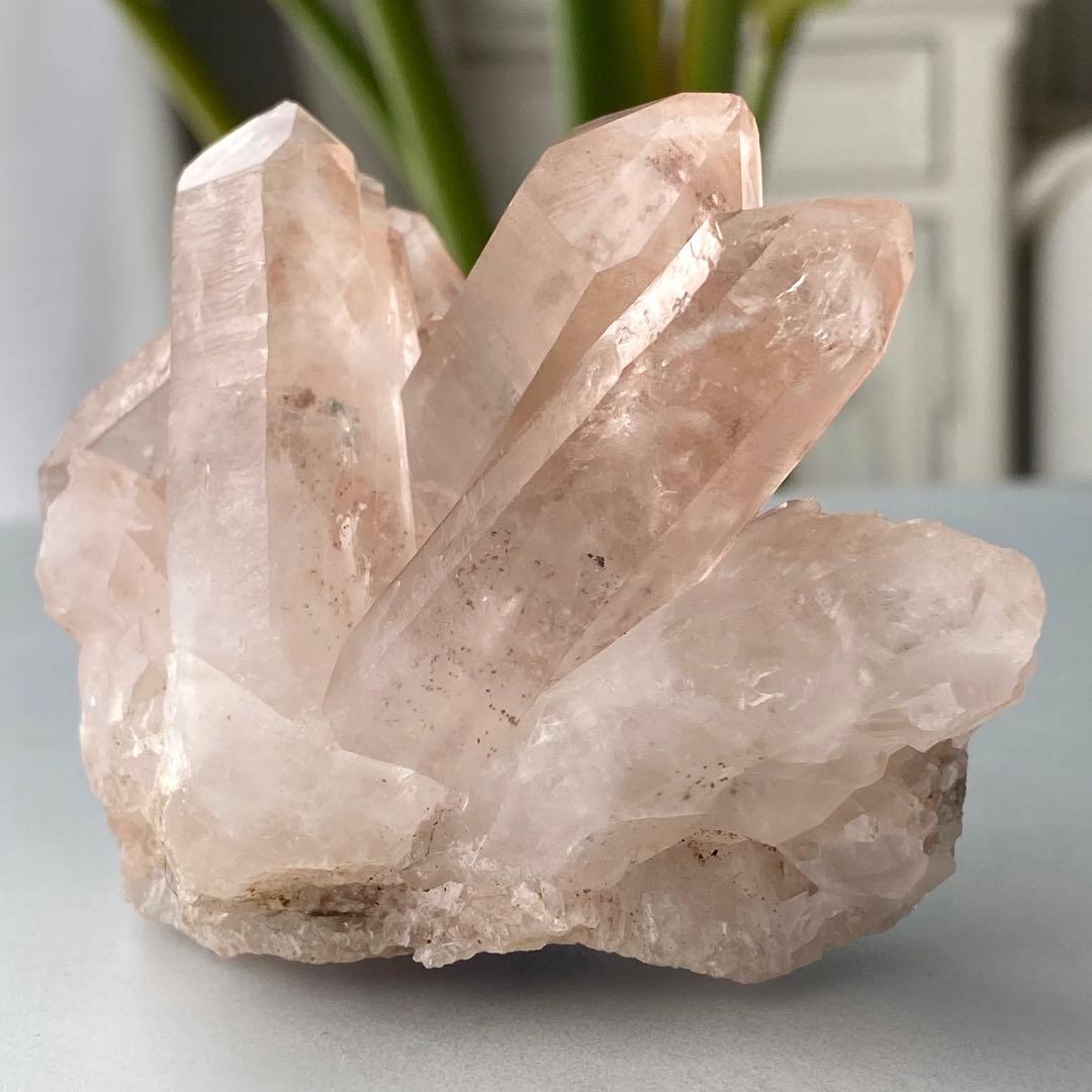 【 天然石 ピンク リチウム クォーツ クラスター 原石 ブラジル産 】