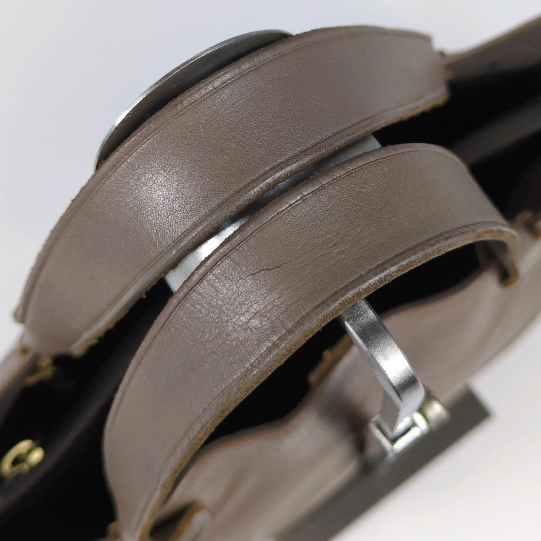 イルビゾンテ ハンドバッグ トートバッグ レザー グレージュ ロゴ型押し