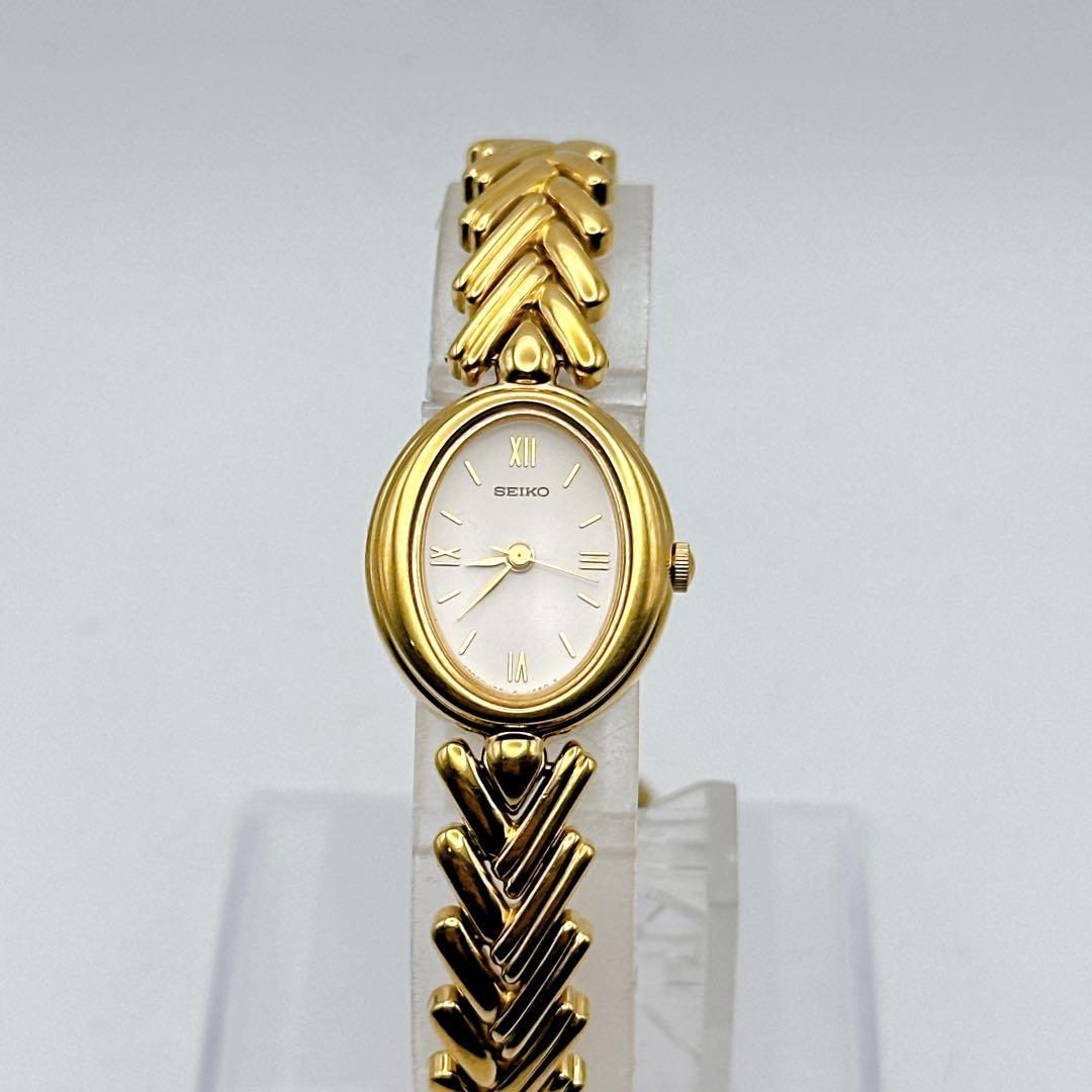 美品 稼動品 SEIKO セイコー クオーツ レディース腕時計 ゴールド