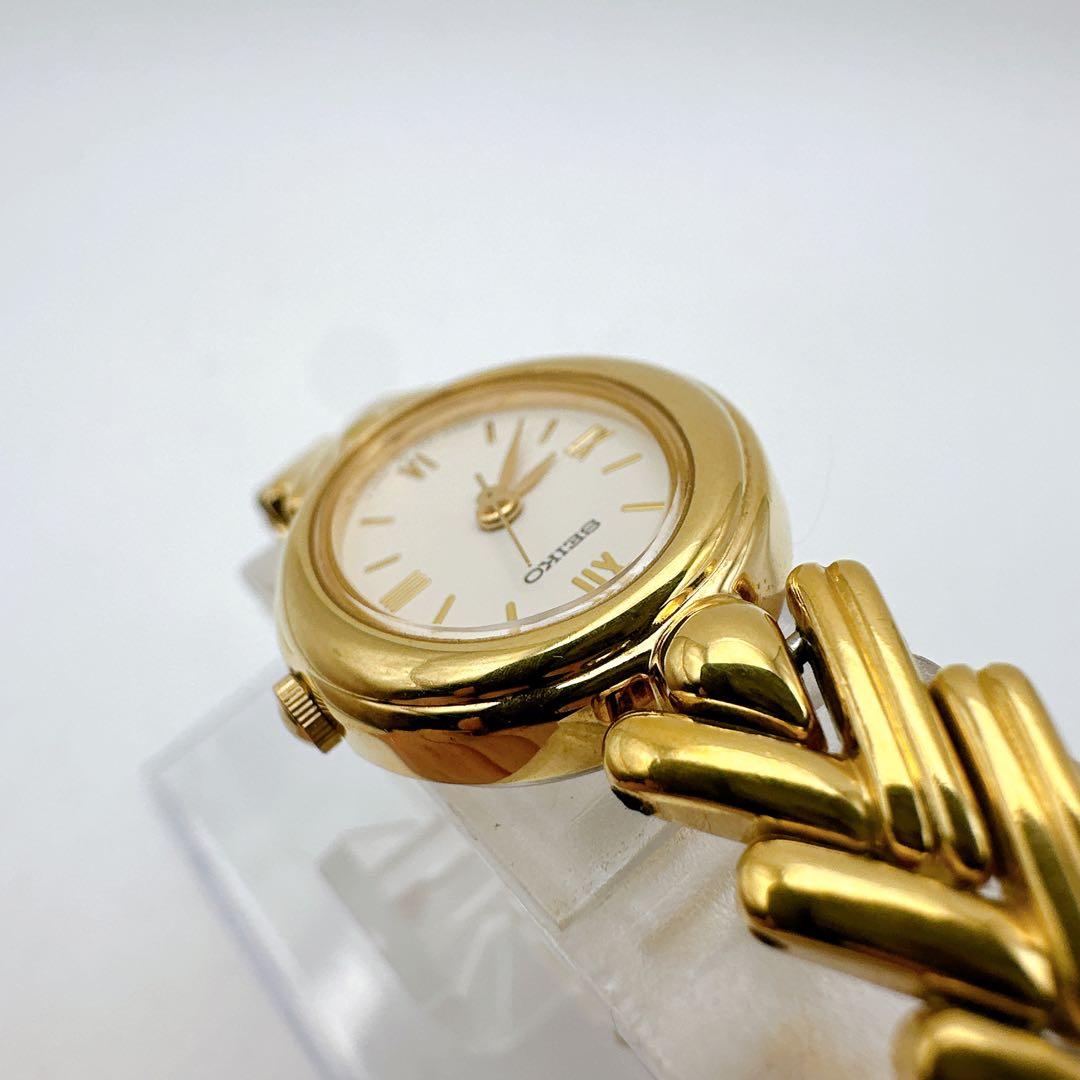 美品 稼動品 SEIKO セイコー クオーツ レディース腕時計 ゴールド