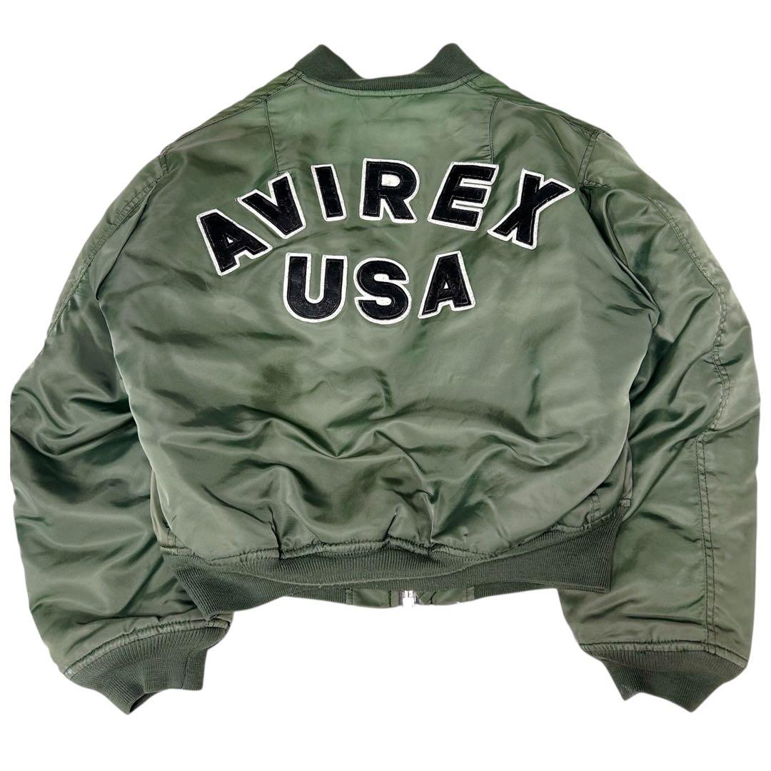 90s AVIREX MA-1 USA製 フライトジャケット バックロゴ