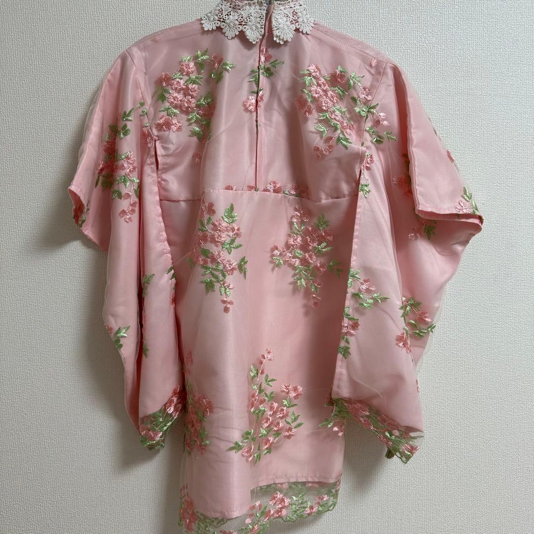 キャサリンコテージ♡フラワー刺繍レース着物ワンピ、被布セット　七五三