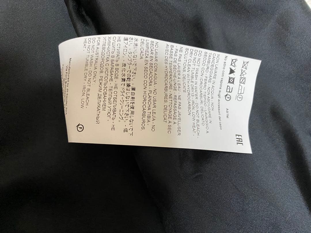 JIL SANDER黒 ラグランスリーブ トレンチコート美品❗️