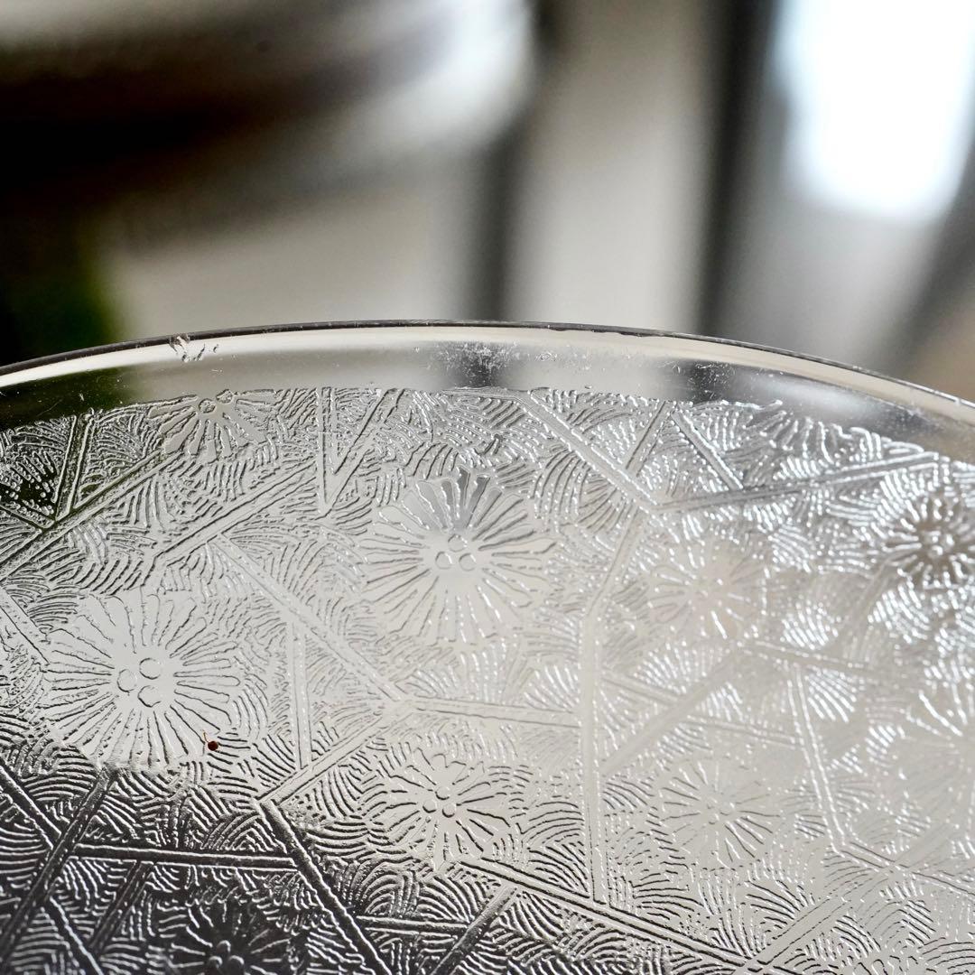オールドサンルイ｜全面 アシッドエッチングのクリスタル プレート／小物入れ★美品