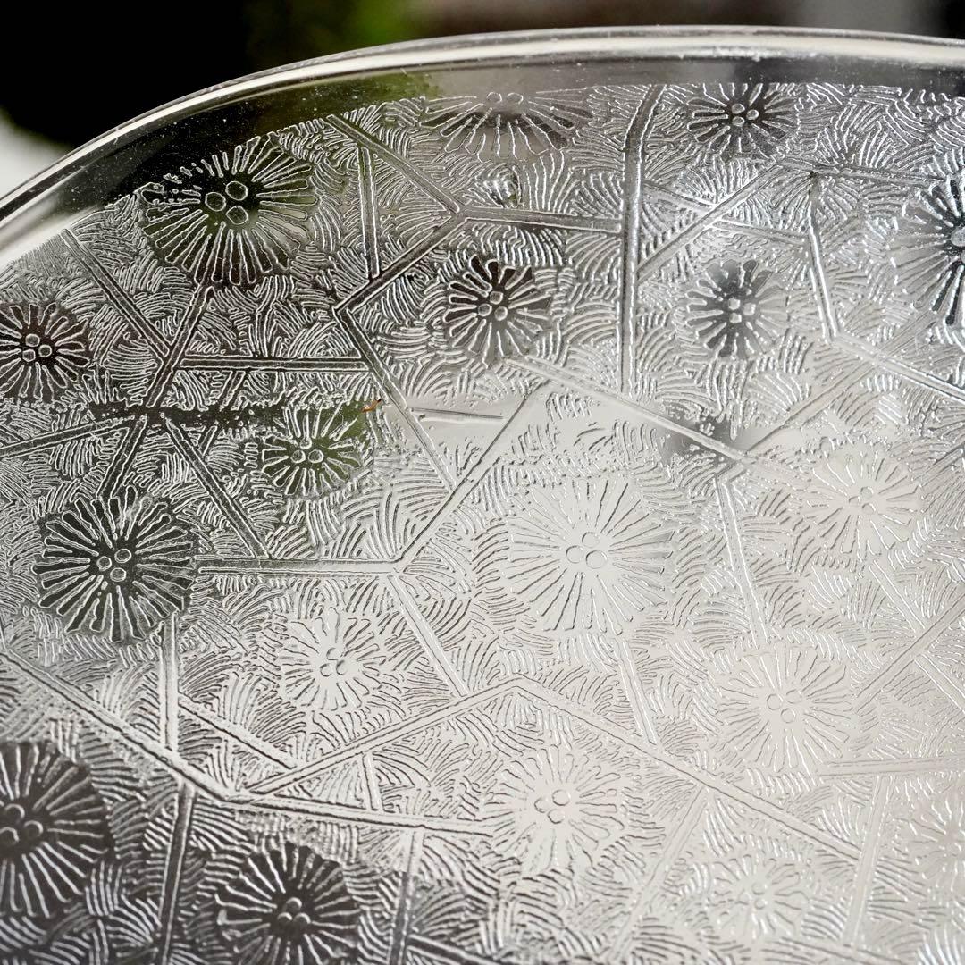 オールドサンルイ｜全面 アシッドエッチングのクリスタル プレート／小物入れ★美品