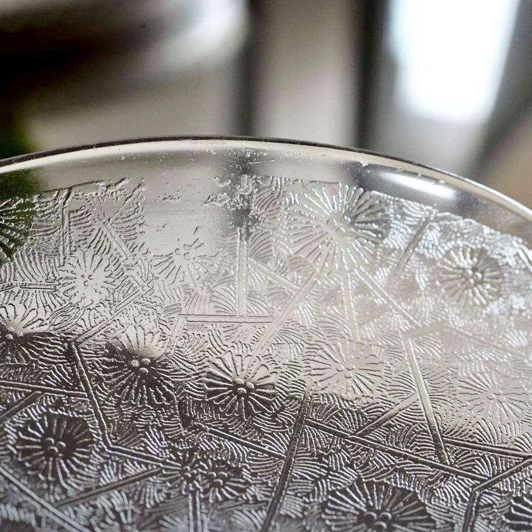 オールドサンルイ｜全面 アシッドエッチングのクリスタル プレート／小物入れ★美品