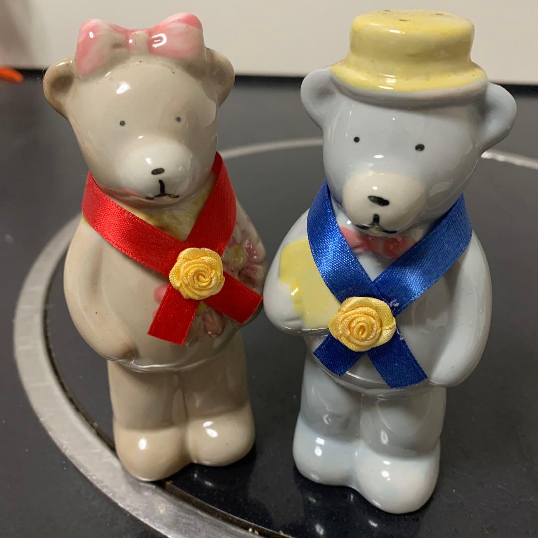 【中古】クマの置物 セット18-378