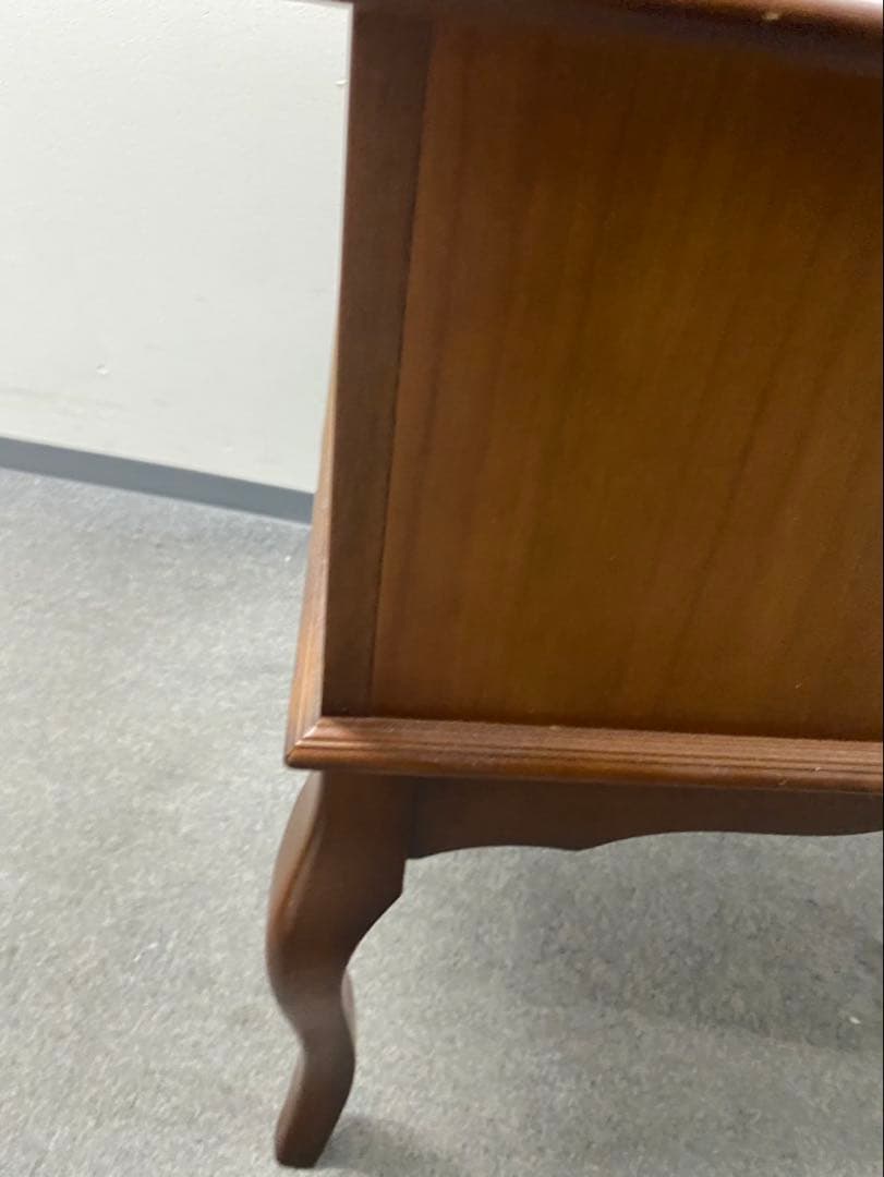 東海家具 クラシック テーブル　天然木 猫脚 デスク120cm