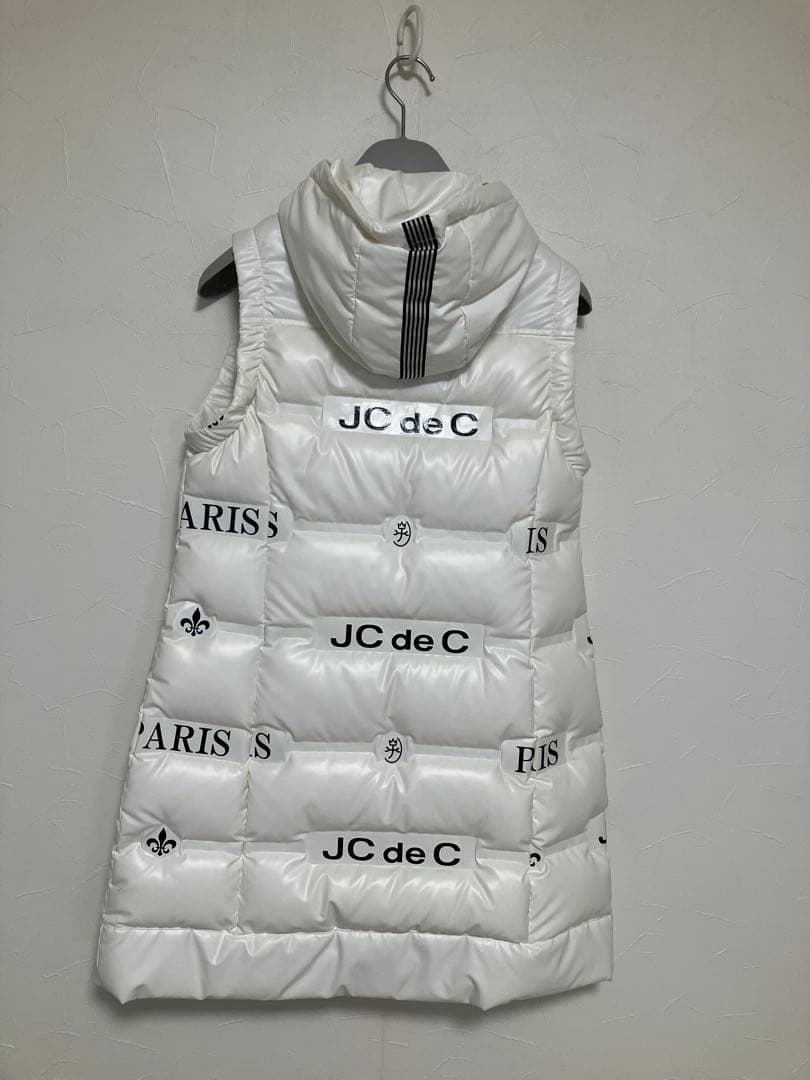 CASTELBAJAC 袖無し　ダウン　コート　白　ベスト　フード