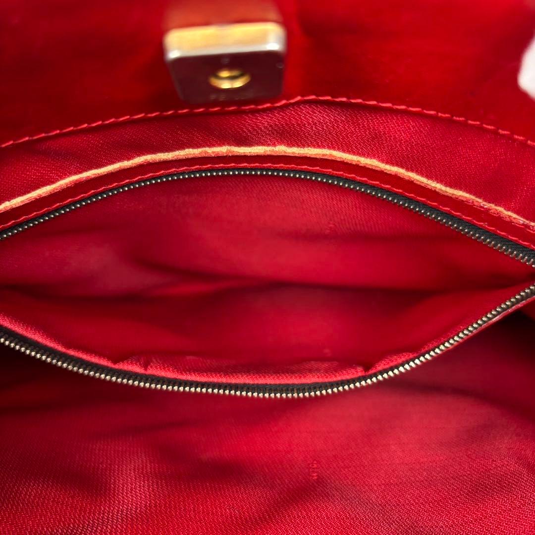 希少 フェンディ トートバッグ ハンドバッグ ヒョウ柄 ヴィンテージ ブラウン