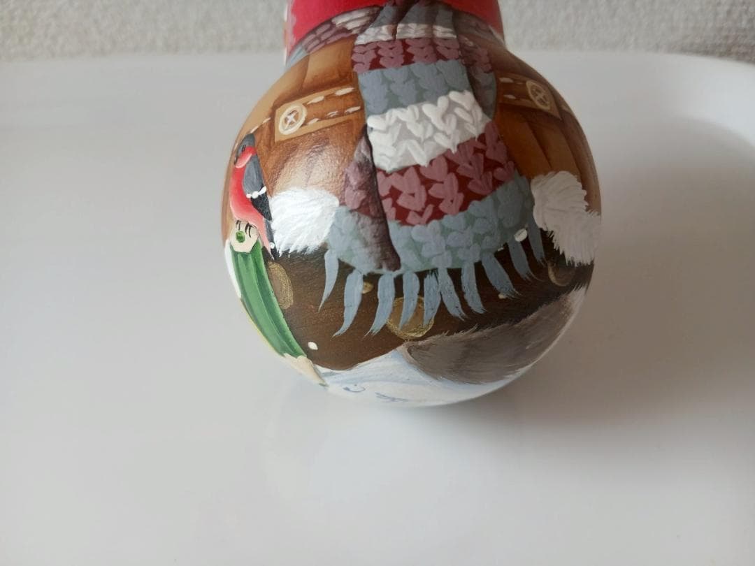 【CBT110】10cm級 おきあがりこぼし(大) スベトラーナ ぼんぼりねこ