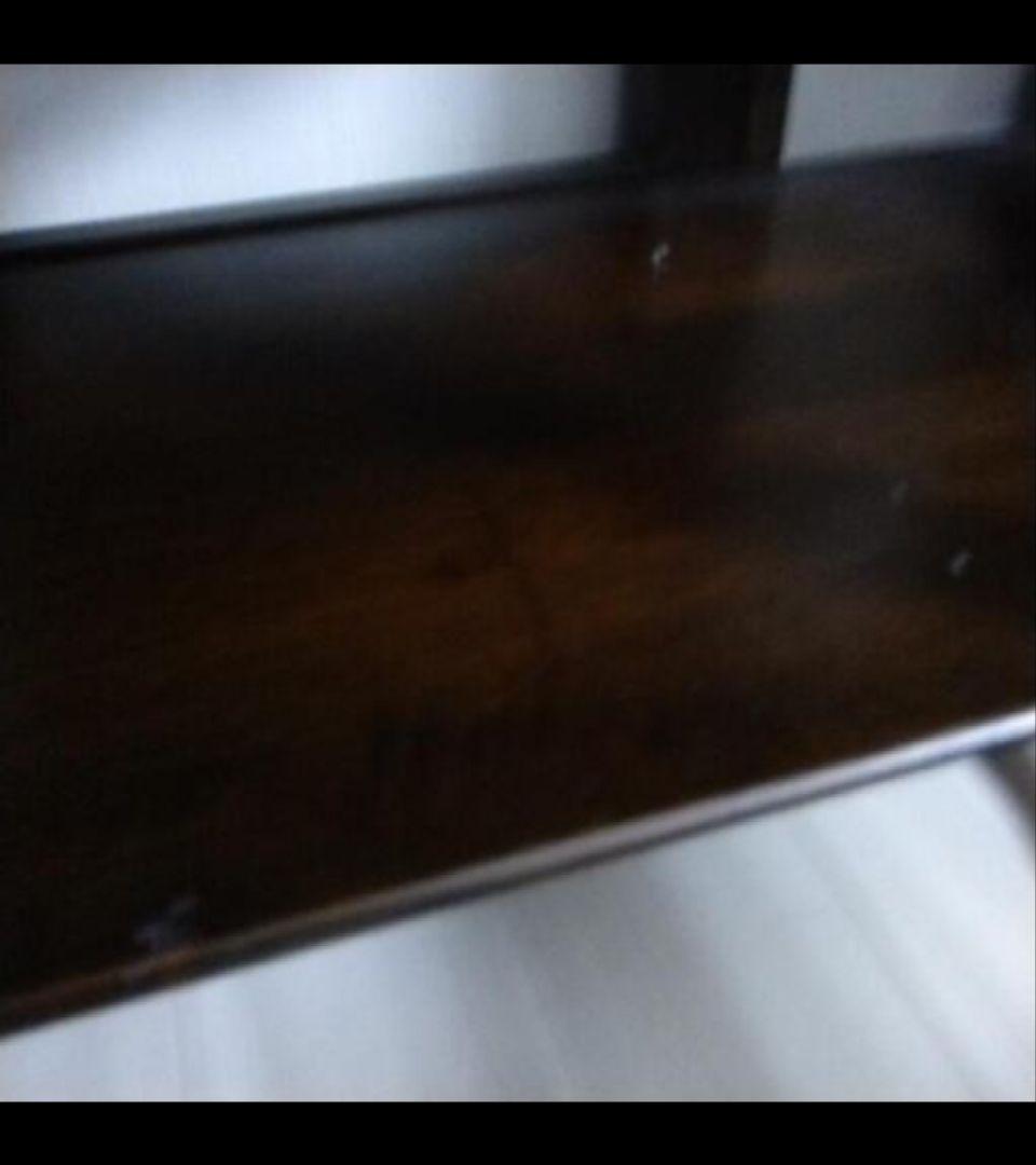 美品 ダークブラウン 木製オープンシェルフ