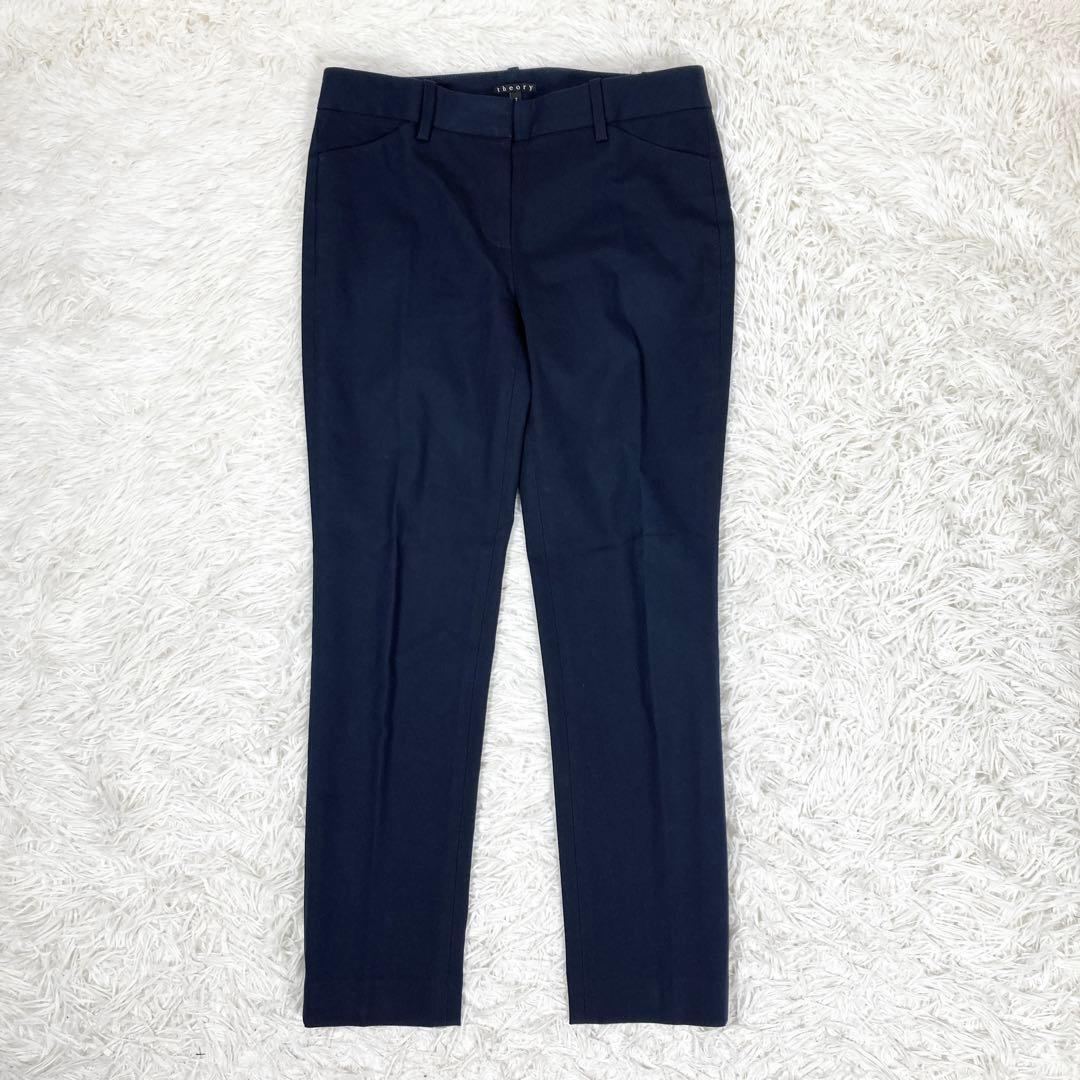 美品　セオリー　セットアップパンツ　ストレッチ　ネイビー　Mサイズ