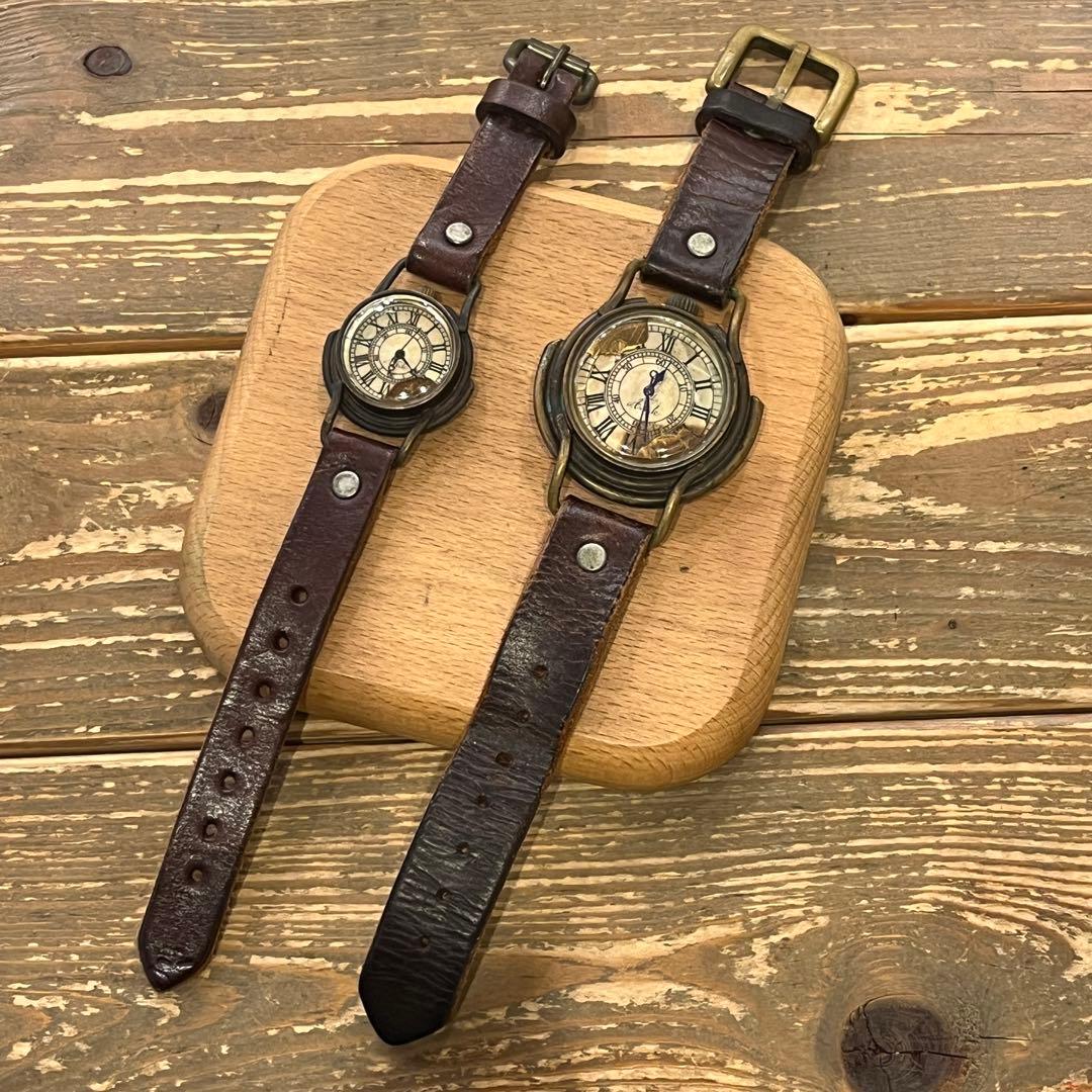 アンティーク調手作り腕時計 ペアウォッチ