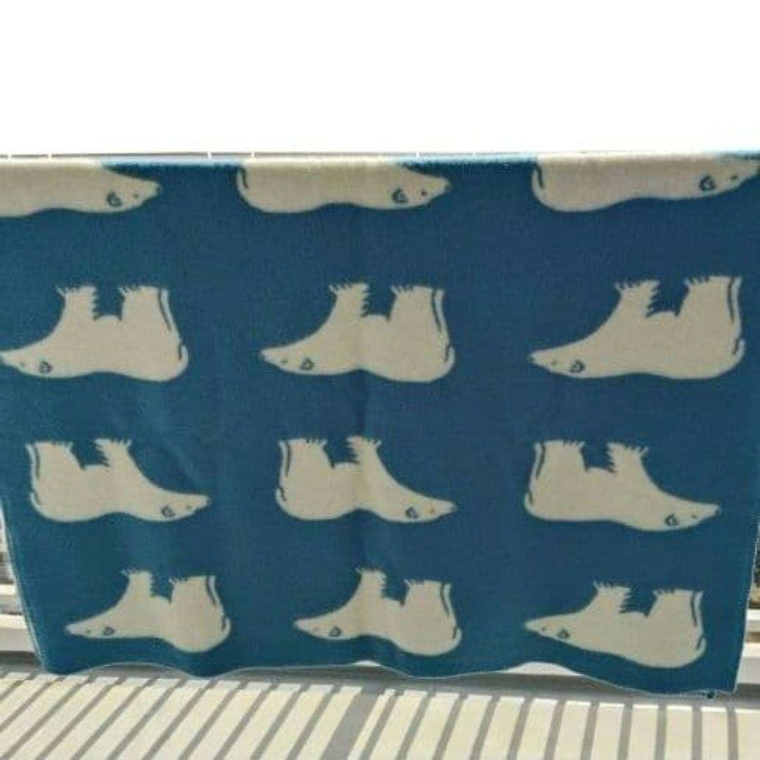 ロロス しろくま ホワイトベア ウール ノルウェー製 大判 ブランケット 北欧