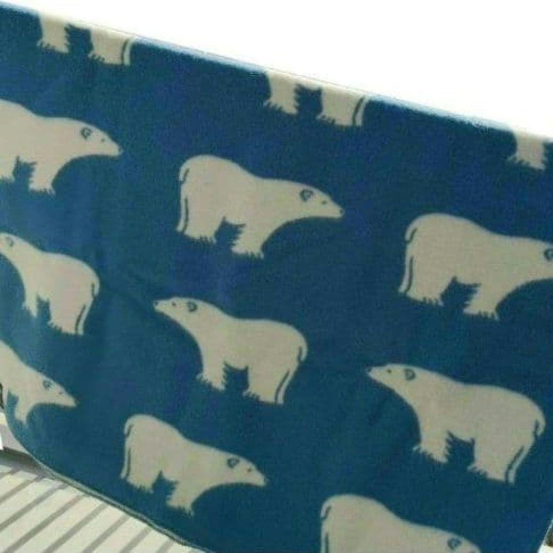 ロロス しろくま ホワイトベア ウール ノルウェー製 大判 ブランケット 北欧