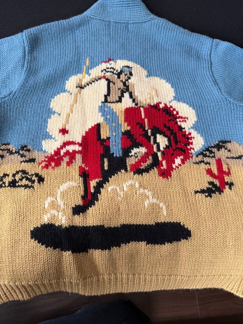 PINK DRAGON ピンクドラゴン インディアン柄 ロデオ カウチンニット