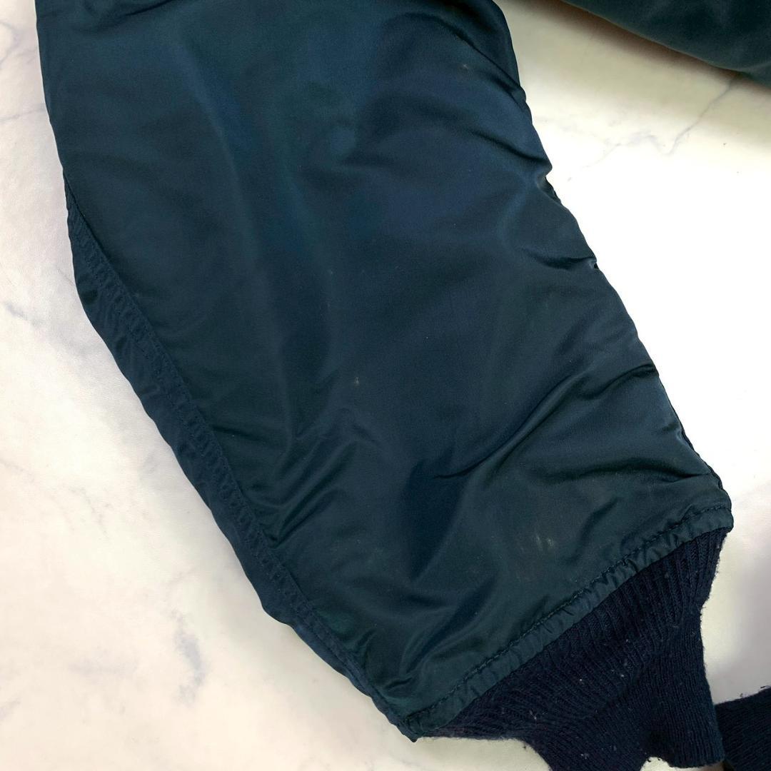 希少カラー★ 90s USA製 ALPHA MA-1 ネイビー L　E022