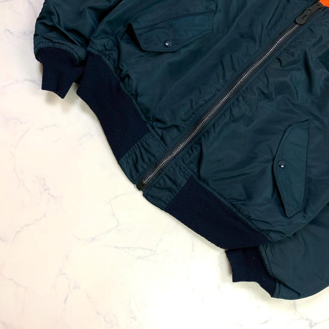 希少カラー★ 90s USA製 ALPHA MA-1 ネイビー L　E022