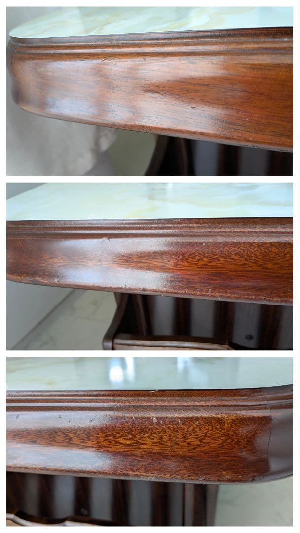 80s ビンテージ 大理石柄 木製 テーブル ミッドセンチュリー レトロモダン