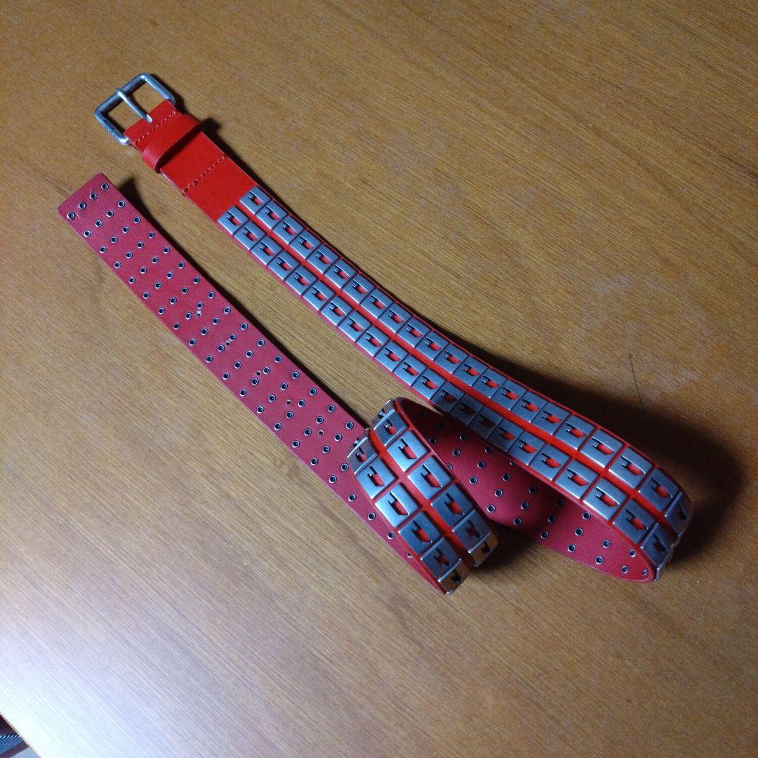 DIESEL ディーゼル メンズ レザーベルト 本革 Dロゴ 90