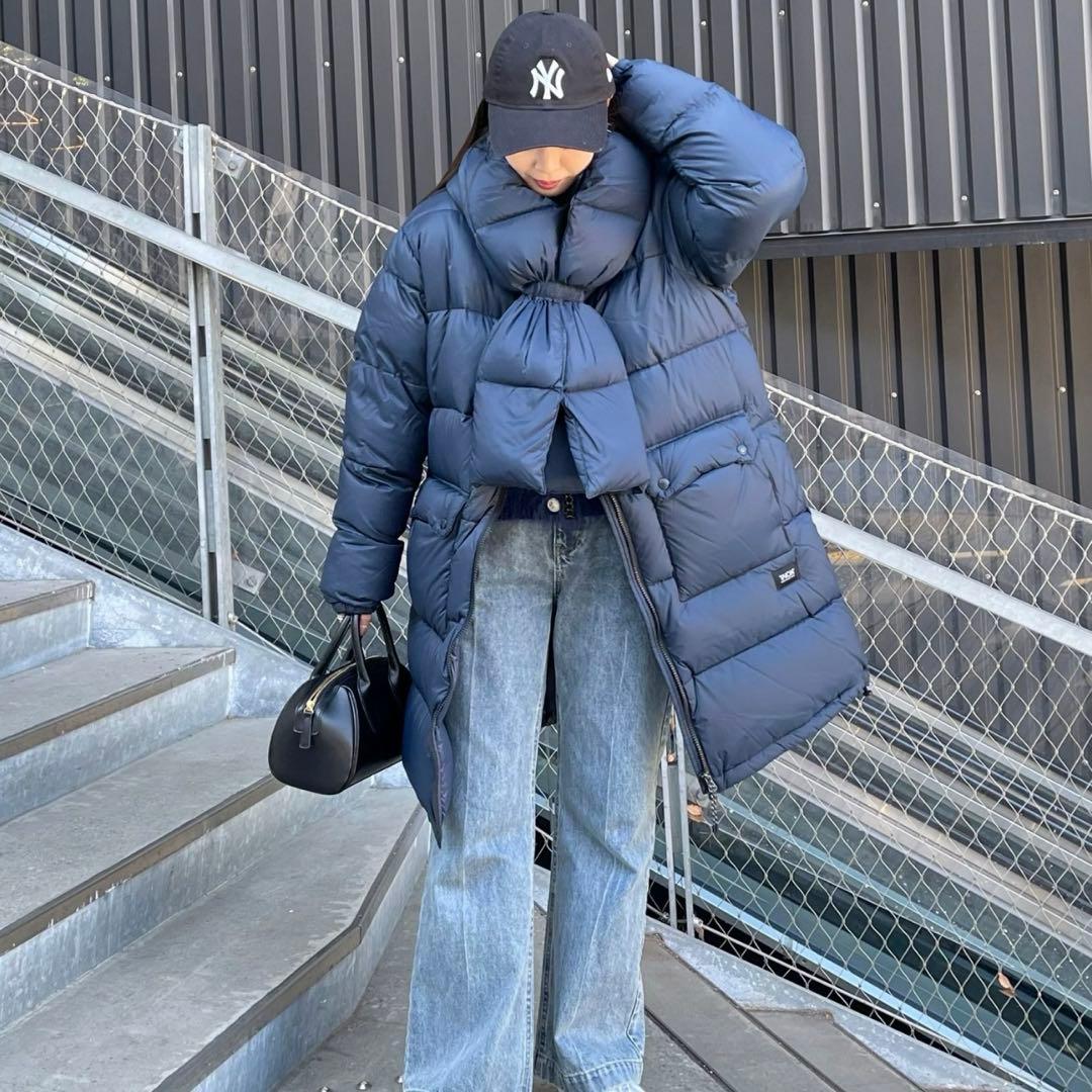 【美品】TAION×fredy emue ボリュームダウンコート Black S