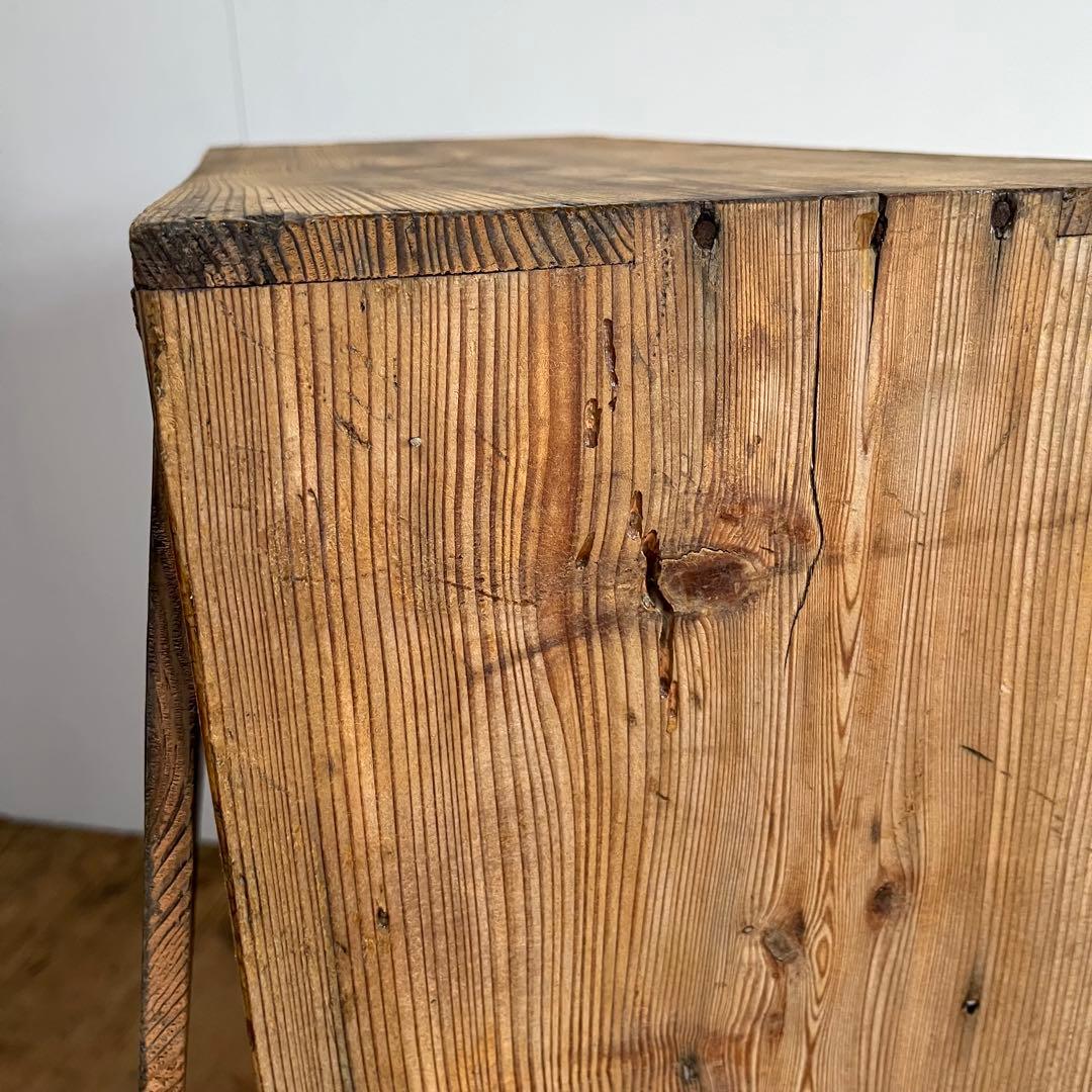 アンティーク パタパタ棚 チェスト 本棚 食器棚 無垢材 無塗装