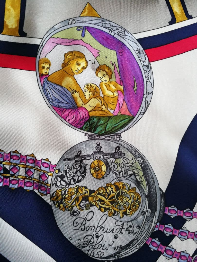 エルメス　HERMES　スカーフ　カレ90　時の輪舞