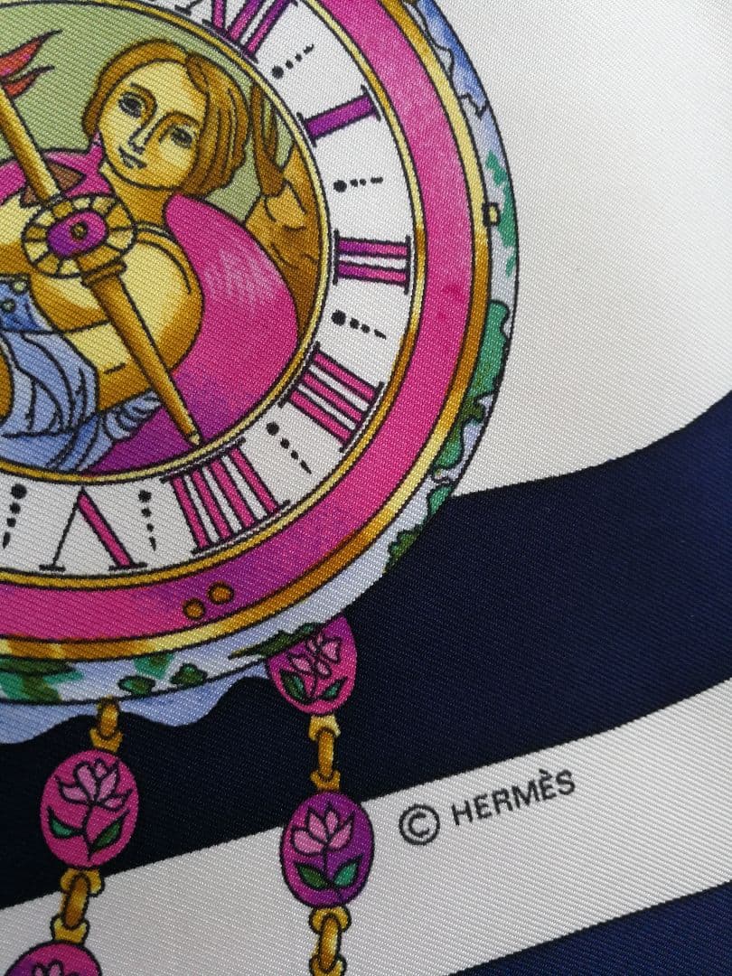 エルメス　HERMES　スカーフ　カレ90　時の輪舞