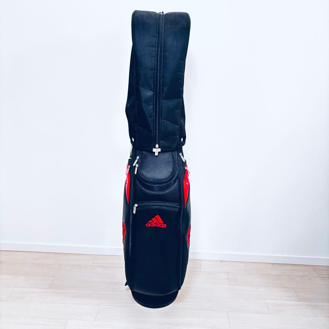 美品　ADIDAS　アディダス　キャディバッグ　ブラック/レッド