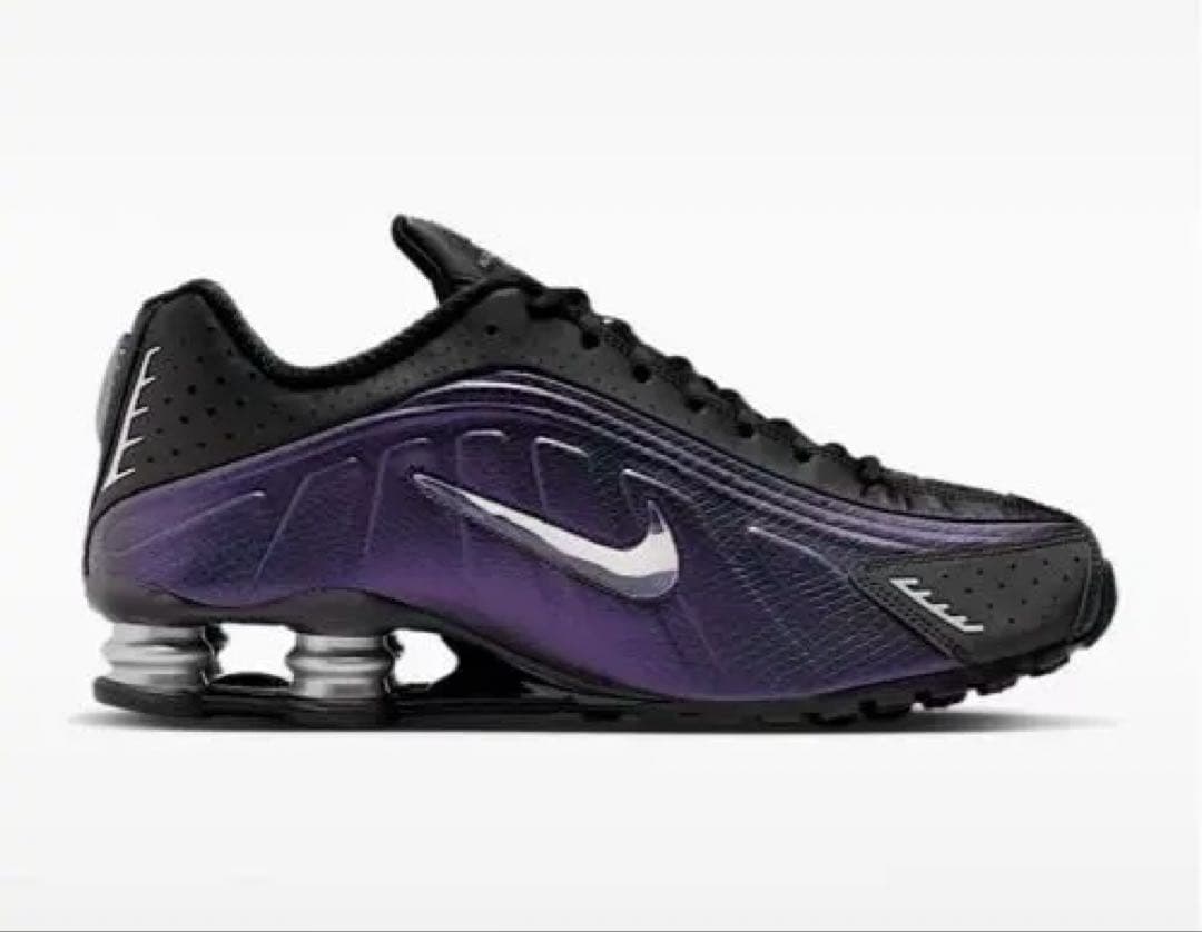 靴 Shox R4 Black llic Silver