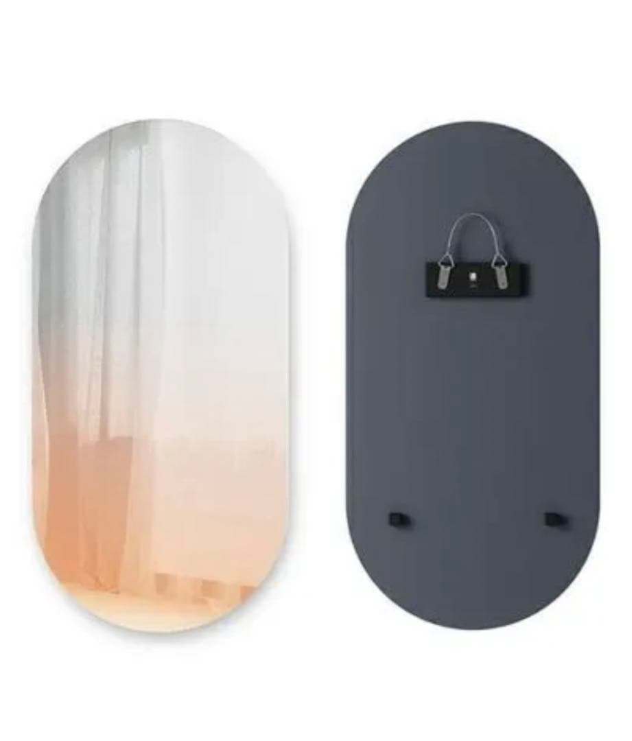 【ambra】ミスト ウォールミラー 壁掛け 鏡 46x92 コパー【アンブラ】